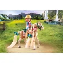 Playmobil 71639 Horses of Waterfall - Ellie és fésülhető Sawdust lova