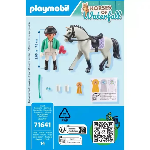 Playmobil 71641 Horses of Waterfall - Versenylovas lóval