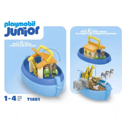 Playmobil 71681 Junior Hordozható Noé bárkája állatokkal