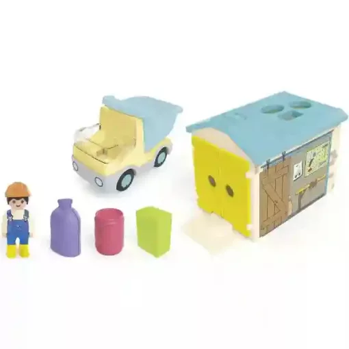 Playmobil 71686 Junior - Teherautó formaválogató garázzsal
