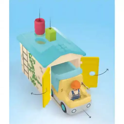 Playmobil 71686 Junior - Teherautó formaválogató garázzsal