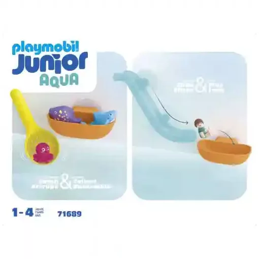 Playmobil 71689 Junior Aqua horgászos fürdőjáték tengeri állatkákkal