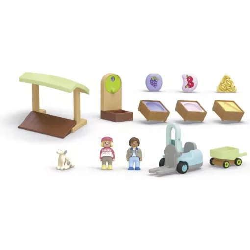 Playmobil 71691 Junior Biopiaci stand targoncával