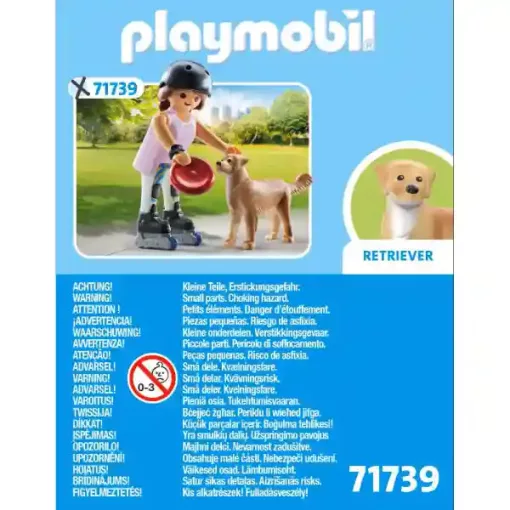 Playmobil 71739 Görkorcsolyás lány retriever kutyával