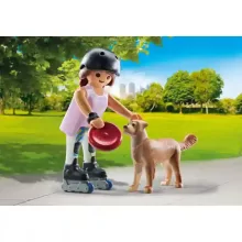 Playmobil 71739 Görkorcsolyás lány retriever kutyával