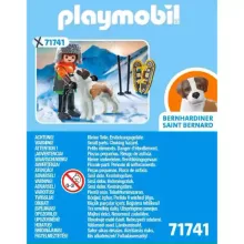 Playmobil 71741 Hótalpas túrázó bernáthegyi kutyával