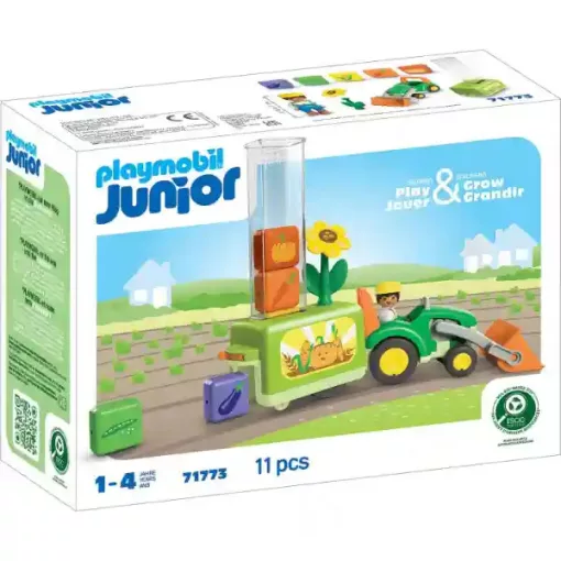 Playmobil 71773 Junior - Traktor ültető pótkocsival