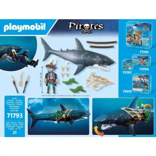 Playmobil 71793 Óriás harci cápa kalózzal