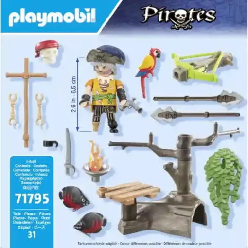 Playmobil 71795 Kalóz szigonyvetővel és piranhákkal