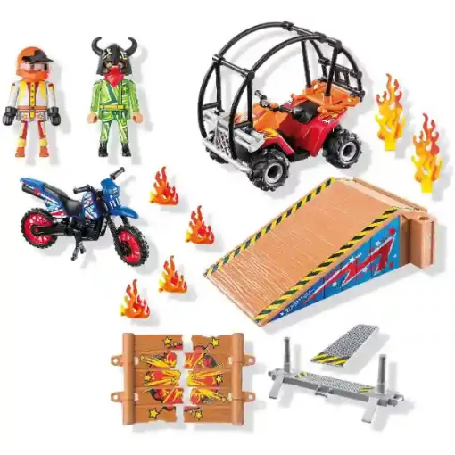 Playmobil 71808 Stuntshow - Motoros és quados kaszkadőrök
