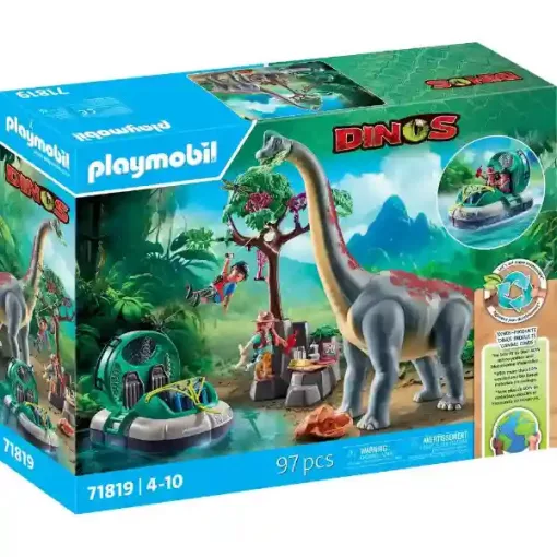 Playmobil 71819 Brachiosaurus dino légpárnás hajóval