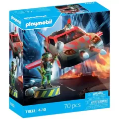   Playmobil 71832 Heroes - Szuperhősök összecsapása rakétakilövő autóval