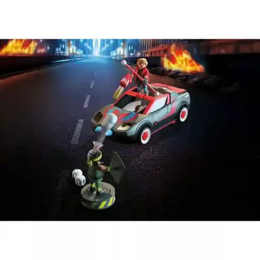 Playmobil 71832 Heroes - Szuperhősök összecsapása rakétakilövő autóval