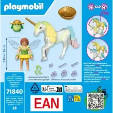 Playmobil 71840 Szivárványvirág, a csillogó unikornis és tündér barátja