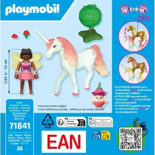 Playmobil 71841 Égi rózsa, a csillogó unikornis és tündér barátja