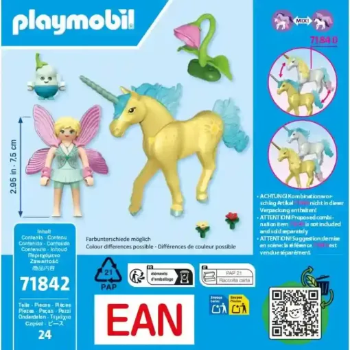 Playmobil 71842 Napfényvirág, a csillogó unikornis és tündér barátja