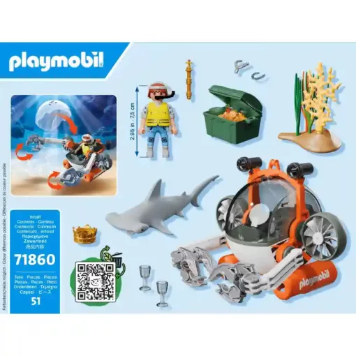 Playmobil 71860 Víz alatti kincskereső kaland tengeralattjáróval