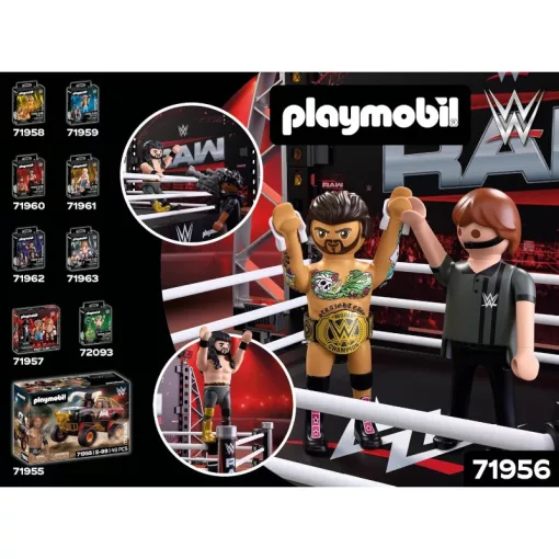 PLAYMOBIL 71956 WWE® - RAW pankrátor ring gyűjtői készlet