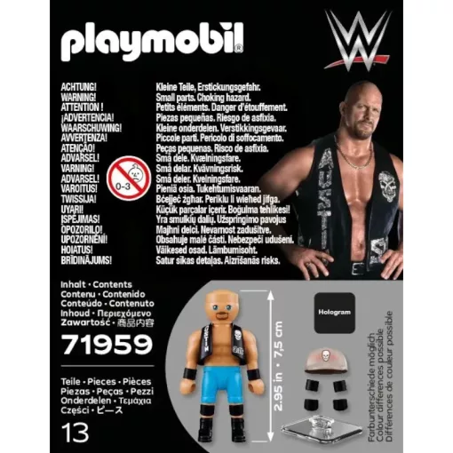 PLAYMOBIL 71959 WWE® - "Stone Cold" Steve Austin pankrátor figura