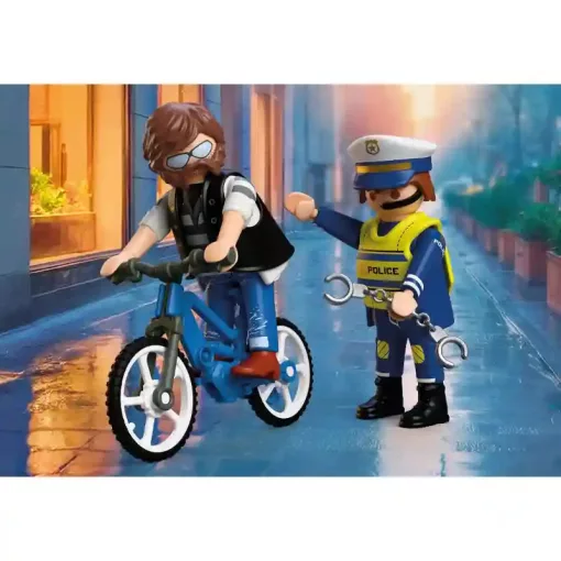 Playmobil 72076 Kerékpártolvaj rendőrségi elfogása