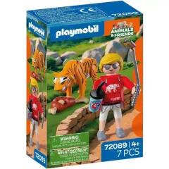   Playmobil 72089 Animals & Friends - Állatkerti tigris és látogató