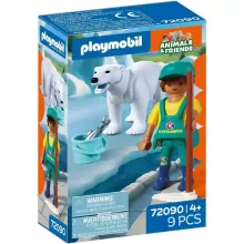 Playmobil 72090 Animals & Friends - Állatkerti jegesmedve és gondozója