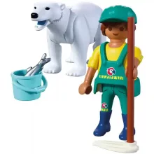Playmobil 72090 Animals & Friends - Állatkerti jegesmedve és gondozója
