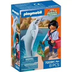   Playmobil 72091 Animals & Friends - Állatkerti delfin és látogató