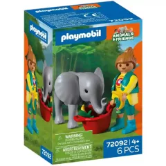   Playmobil 72092 Animals & Friends - Állatkerti kiselefánt és gondozója