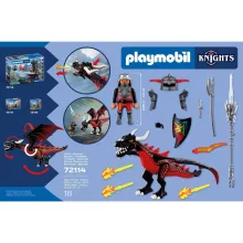 PLAYMOBIL 72114 Fekete sárkány lovaggal