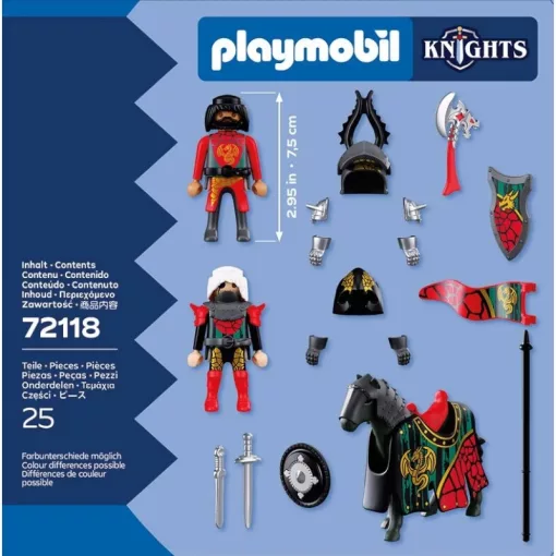 PLAYMOBIL 72118 Sárkánylovag parancsnokok lóháton