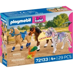 PLAYMOBIL 72133 Három gyűjthető ló felszereléssel