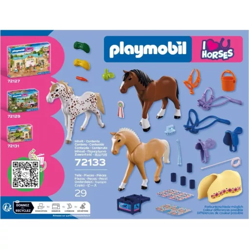 PLAYMOBIL 72133 Három gyűjthető ló felszereléssel