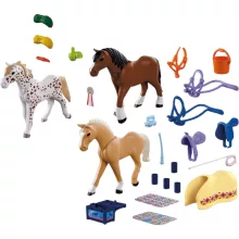 PLAYMOBIL 72133 Három gyűjthető ló felszereléssel