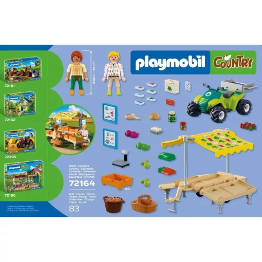 PLAYMOBIL 72164 Piaci stand quaddal