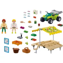 PLAYMOBIL 72164 Piaci stand quaddal