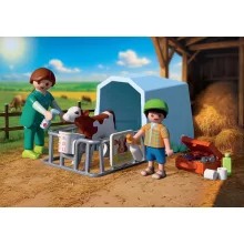 PLAYMOBIL 72167 Vidéki állatorvos borjúval