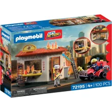 PLAYMOBIL 72195 Tűzoltósági quad hamburgeres standdal