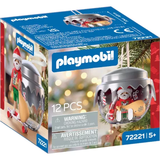 PLAYMOBIL 72221 Karácsonyfadísz - Gördeszkás Mikulás