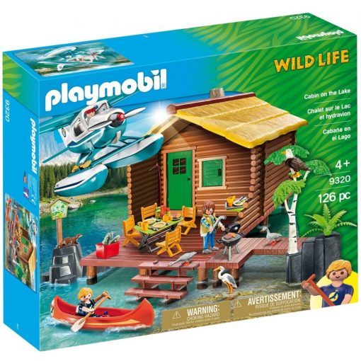 Playmobil 9320 Faház a tónál repülővel és kenuval