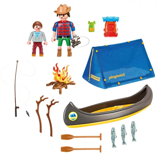 Playmobil 9323 Hordozható kempingezős szett csónakkal