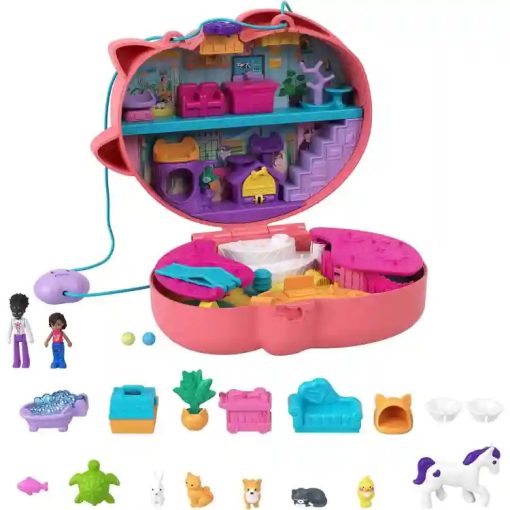 Polly Pocket cicás állatorvosi rendelő játékkészlet