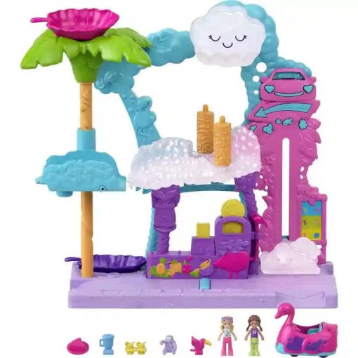 Polly Pocket flamingó autómosó játékkészlet