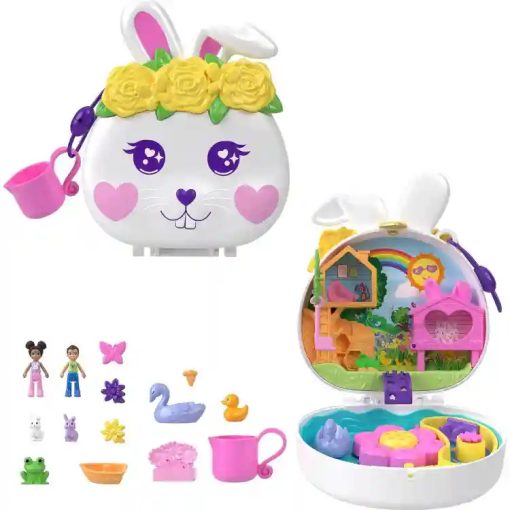 Polly Pocket nyuszis virágos kert játékkészlet