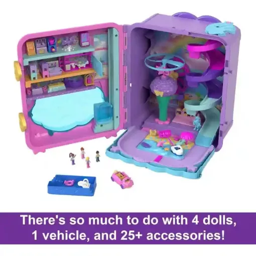 Polly Pocket Pollyville wellness szálloda hordozható bőröndben játékkészlet