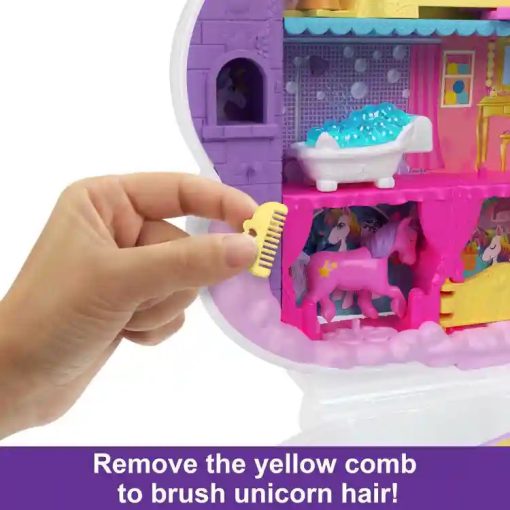 Polly Pocket szivárványos unikornis szépségszalon játékkészlet