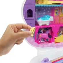 Polly Pocket 2 az 1-ben szivárványos unikornis szépségszalon játékkészlet