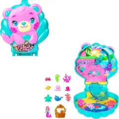   Polly Pocket macis kagyló csillámos sziget sellővel játékkészlet