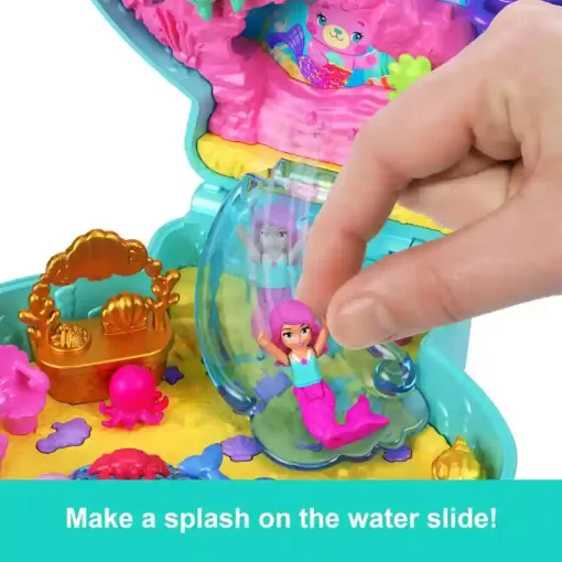 Polly Pocket macis kagyló csillámos sziget sellővel játékkészlet