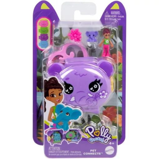Polly Pocket Pet Connects elefánt játékkészlet